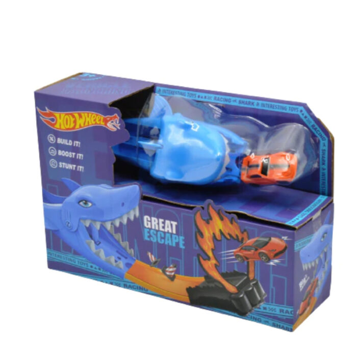 Hot Wheels Great Shark Car Flying Escape Track Toy Set - Image 6