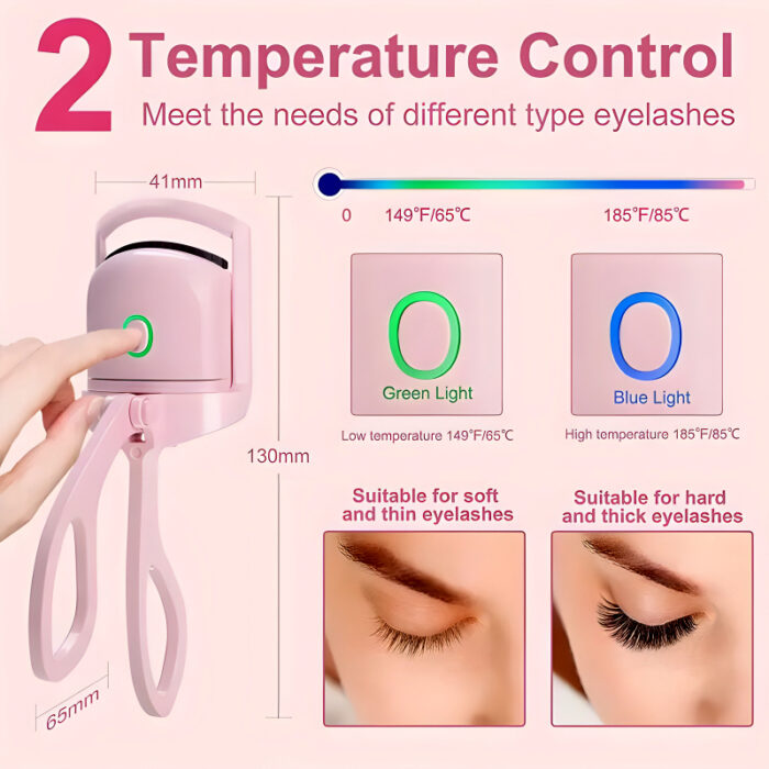 Compact and Rechargeable Mini Electric Eyelash Curler for Quick Long-Lasting Curling Ideal Tool for Women - Image 3