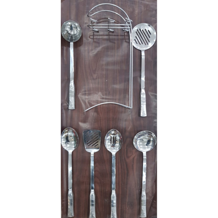 7pcs Stainless Steel Cutlery Set With Holder Stand High Quality - Image 3