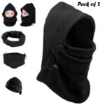 Pack Of 2 Pcs 6 In 1 Unisex Winter Fleece Thermal Balaclava Ski Snood Hood Neck Warmer Hats - Image 2