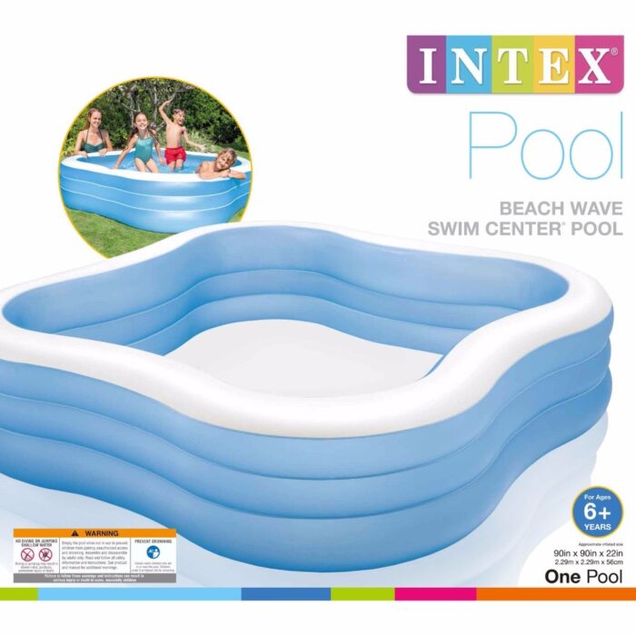 90" X 90" X 22" Swim Center Family Inflatable Swimming Pool - Image 1