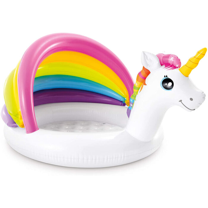 Intex 57113 Unicorn Baby Pool Kids Birthday Inflatable Outdoor Fun Sports Pool - Image 1