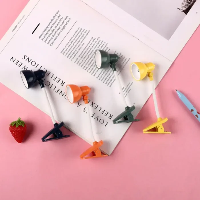 Mini Book Light with Clip Portable LED Reading Lamp Travel Bedroom Night Light Night (Random color) - Image 2