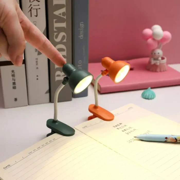 Mini Book Light with Clip Portable LED Reading Lamp Travel Bedroom Night Light Night (Random color) - Image 4
