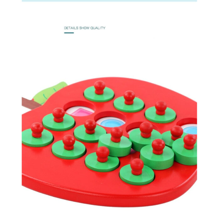 Apple Non-Toxic Wooden Learning Memory Chess Game For Kids - Image 1