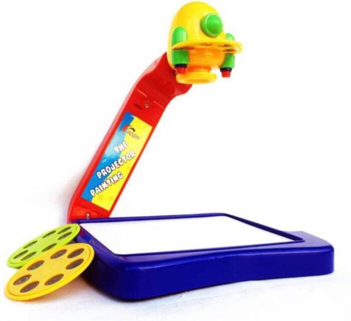 Projector Painting Activity Toy Learning Kit With Changeable Slides And 21 Shades Paper Book - Image 1