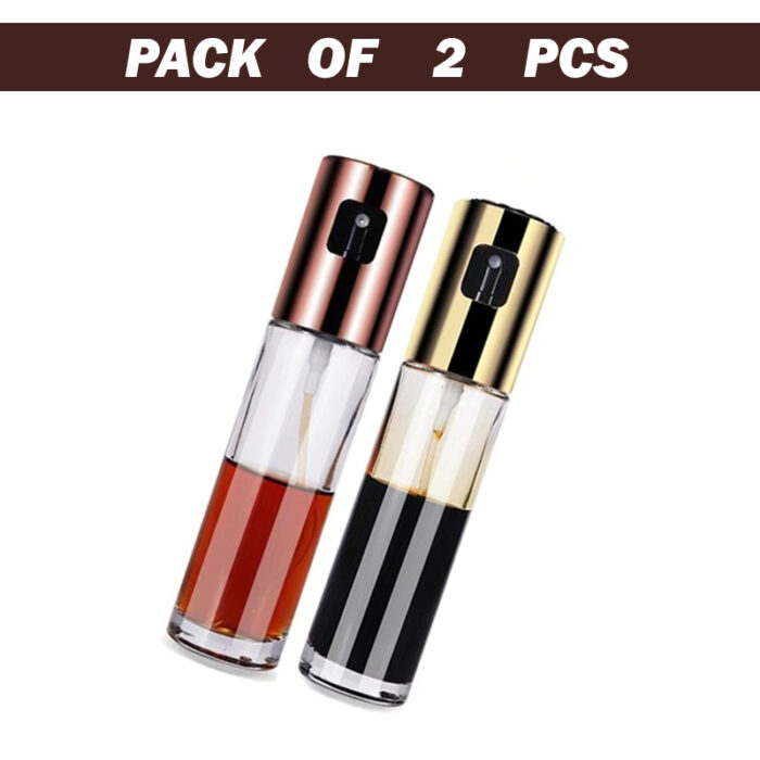 Set of 2 pcs Kitchen Baking Oil Cook Spray Bottles - Vinegar Dispenser Cooking Tools with Oil Sprayer - Image 1