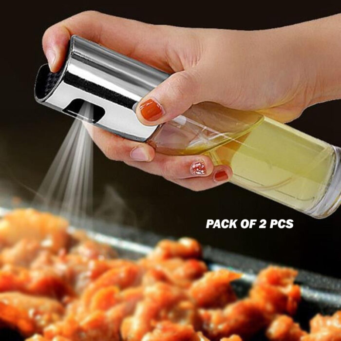 Set of 2 pcs Kitchen Baking Oil Cook Spray Bottles - Vinegar Dispenser Cooking Tools with Oil Sprayer - Image 8