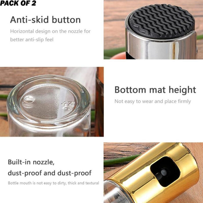 Set of 2 pcs Kitchen Baking Oil Cook Spray Bottles - Vinegar Dispenser Cooking Tools with Oil Sprayer - Image 9