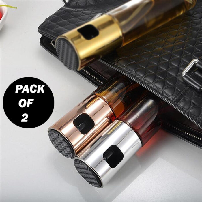 Set of 2 pcs Kitchen Baking Oil Cook Spray Bottles - Vinegar Dispenser Cooking Tools with Oil Sprayer - Image 2