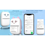 Mini Portable Pocket Size 57mm Wireless Bluetooth Cute Cat Shape Printer - Image 12