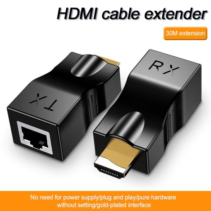 HDMI Cable Extender 4k RJ45 Ports 1080P HD Network HDMI Extension HDMI To RJ45 - Image 1