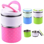 Lunch Box 2 Layer   For Kids and Adults (random color) - Image 9