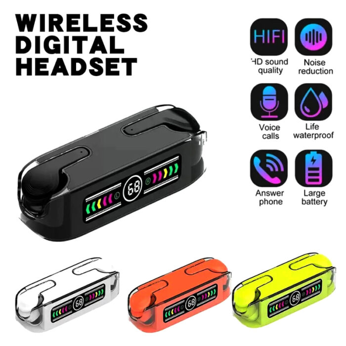 M12 Max TWS Bluetooth V5.3 LED Display Earbuds With Super Large Battery Capacity - Image 1