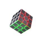 3x3x3 Rubik's Cube Puzzle Twist Toy Smooth Carbon Fiber Sticker Speed Cube