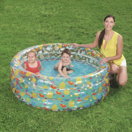 Bestway 51045 Transparent Sea Life Pool Inflatable 3 Rings Kids Round Swimming Pool
