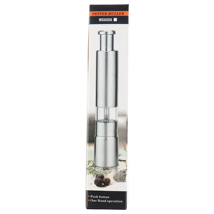 One Handed Operation Thumb Push High Quality Stainless Steel Spice Grinder - Image 21