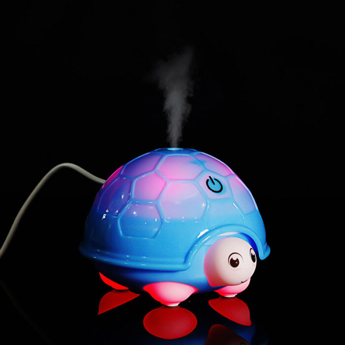 160ml Mini Turtle LED Air Humidifier With 7 Color Changing Light - Image 1