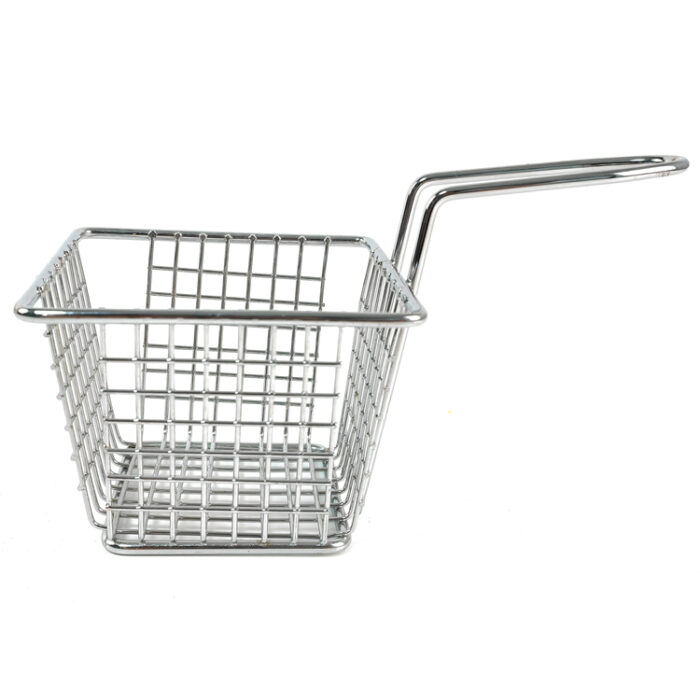 Mini Square Multi-Purpose Stainless Steel French Fries Serving Basket - Image 7