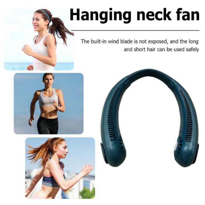 Mini Portable USB Rechargeable Leafless Hanging Neck Fan With 360° Airflow - Image 7