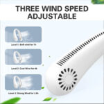 Mini Portable USB Rechargeable Leafless Hanging Neck Fan With 360° Airflow - Image 8