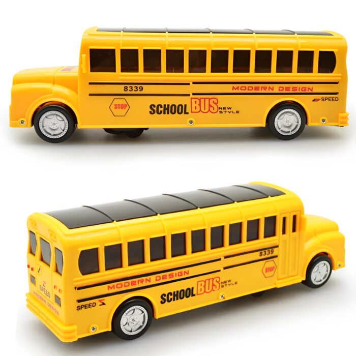 Bump & Go Battery Operated School Bus Toy With Light And Music - Image 2