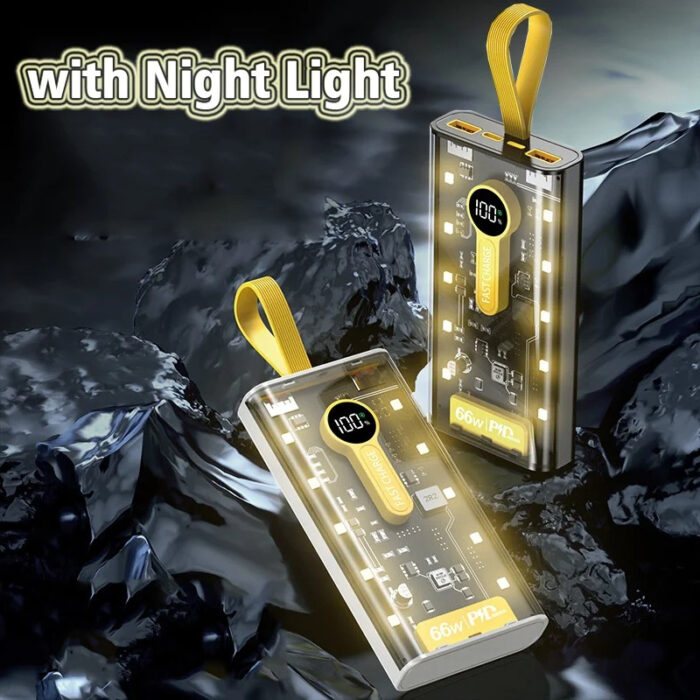 Maphie 20000mAh Portable PD66W Transparent Two Way Fast Charging Power Bank With Multiple Protection Features - Image 8