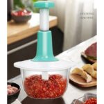 Four Blade Hand Pressure Vegetable Grinder Manual Kitchen Chopper Garlic Masher - Image 9