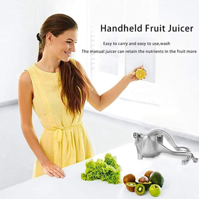 Manual Juice Squeezer Aluminum Alloy Heavy-Duty Hand Pressed Fresh Juice Extractor - Image 4