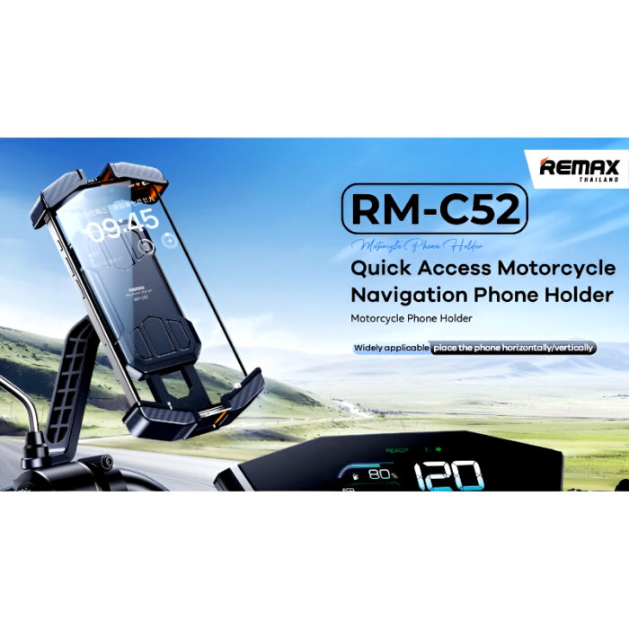 Remax RM-C52 Motorcycle Mount – Secure Grip & 360° Rotation Phone Holder - Image 7