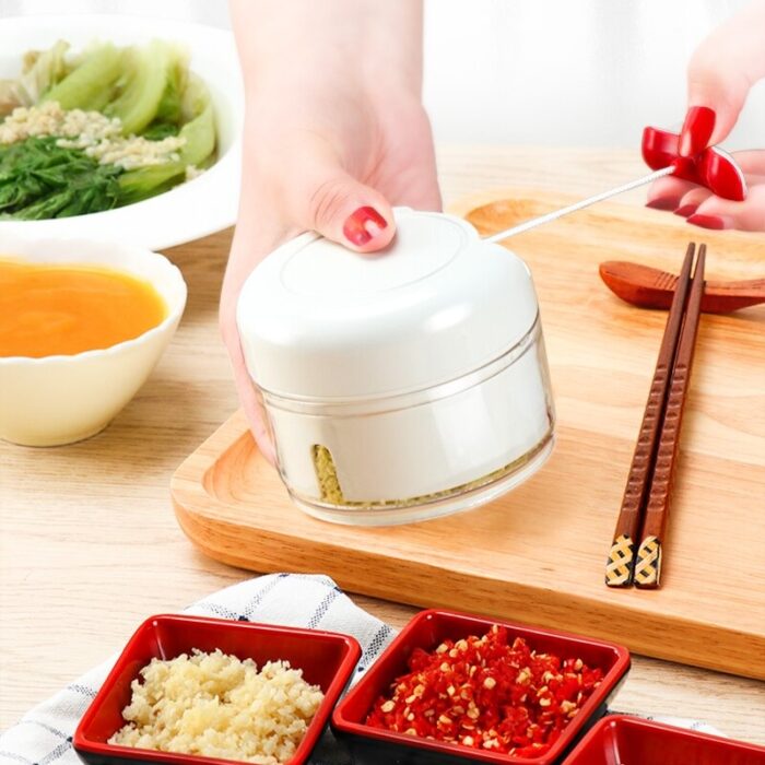 Mini Food Garlic Vegetable Grinder Chopper Multi-Function Manual Food Processor - Image 3