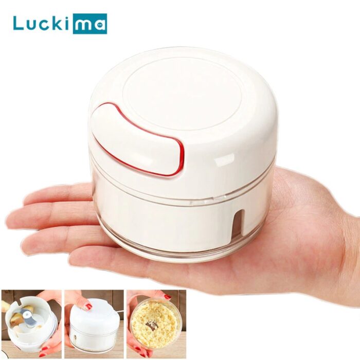 Mini Food Garlic Vegetable Grinder Chopper Multi-Function Manual Food Processor - Image 1