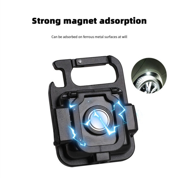 Pack of 2 Portable Multifunctional Super Bright COB Rechargeable Keychain Lights - Image 8