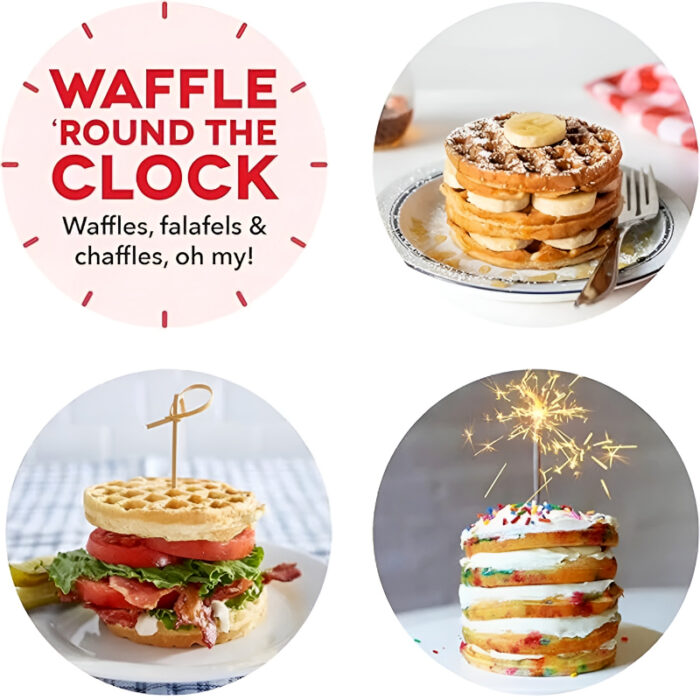 Compact 4-Inch Non-Stick 350-Watt Electric Mini Waffle Maker Machine - Image 18