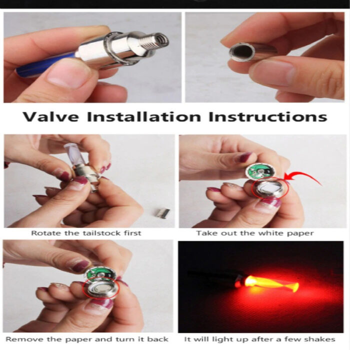Pack Of 3 Pairs LED Tire Valve Caps Lights For Motorcycle, Mountain And Road Bikes - Image 5