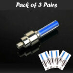 Pack Of 3 Pairs LED Tire Valve Caps Lights For Motorcycle, Mountain And Road Bikes - Image 3