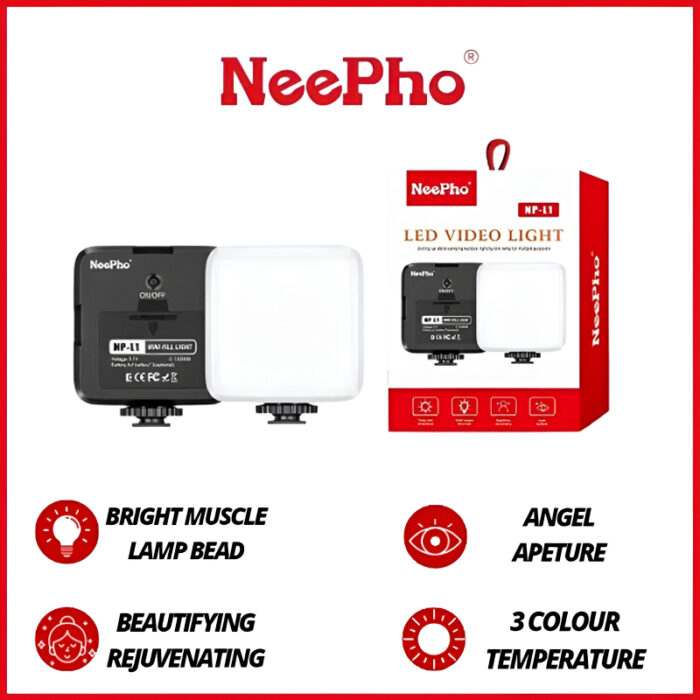 NeePho NP-L1 Portable Lightweight with 3 Modes and Type-C Rechargeable LED Video Light - Image 11