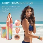 blawless 2 in 1 eyebrow trimmer | 2 In 1 Hair Remover Chargeable , Multi Attractive Color With USB Charging Cable And Cleaning Brush - Image 7