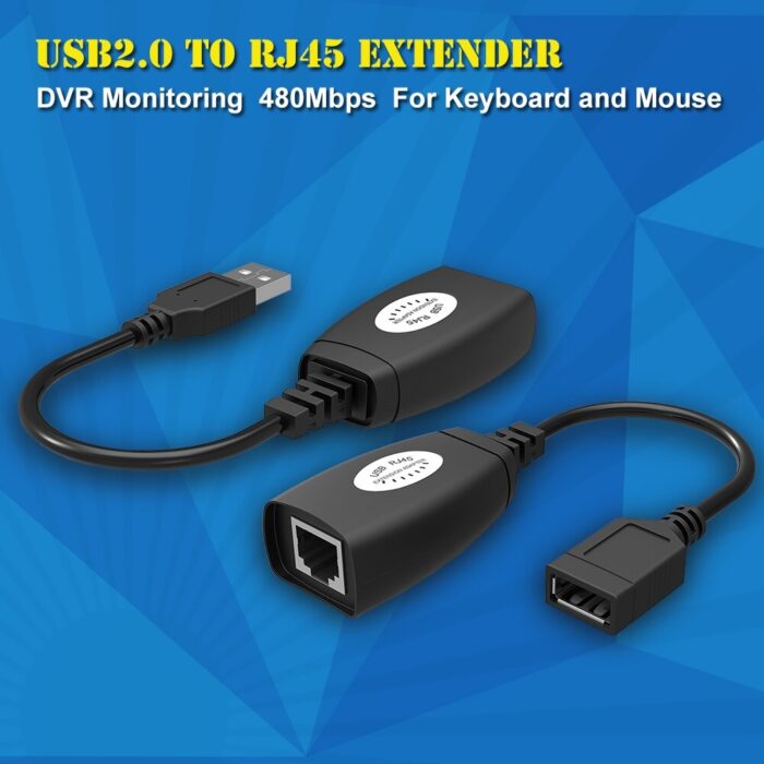USB Over RJ45 USB RJ45 Extender Over Cat5/Cat5e /Cat6 Cable Extension Up To 150ft Length - Image 1