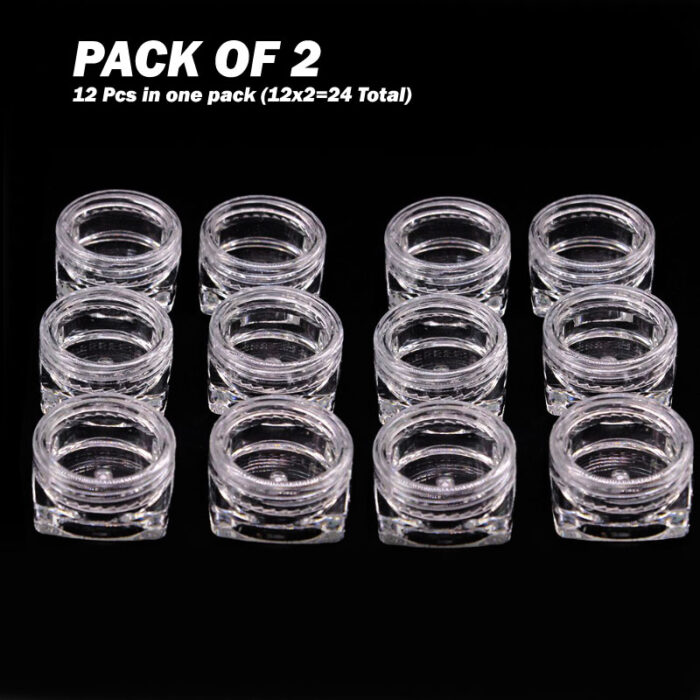 2 Packs Of 12Pcs Round Small Storage Plastic Bottles For Jewelry Beads Cosmetics And Accessories - Image 1