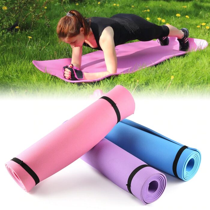 68 X 24 Inches Yoga Mat Fitness Pad 6mm Thick EVA Foam Non-Slip Exercise Fitness Mat - Image 1