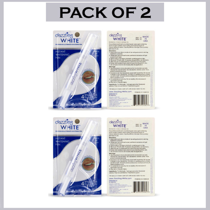 Pack Of 2 Dazzling White Hygienic Professional Strength Teeth Whitening Pens - Image 10