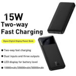 Baseus Bipow 10000mAh Quick Charging 15W Digital Display Portable Power Bank for Multiple Devices - Image 2