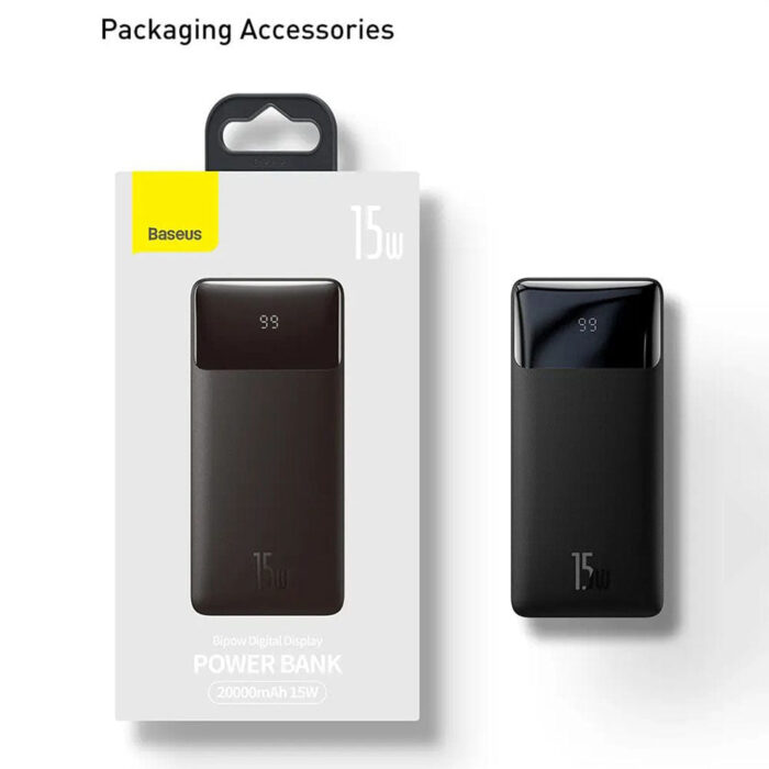 Baseus Bipow 10000mAh Quick Charging 15W Digital Display Portable Power Bank for Multiple Devices - Image 7