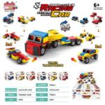 6 in 1 Transport truck Building Blocks Toy For Kids Racing Car Blocks Set(random color) - Image 2