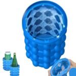 Lattices Silicone Ice Bucket Ice Cooler Cube Maker Cabinet Space Saving Kitchen Tool - Image 2