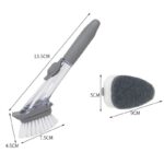 Handheld Cleaning Brush Kitchen Washing Tool With Sponge - Image 2