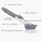 Handheld Cleaning Brush Kitchen Washing Tool With Sponge - Image 6