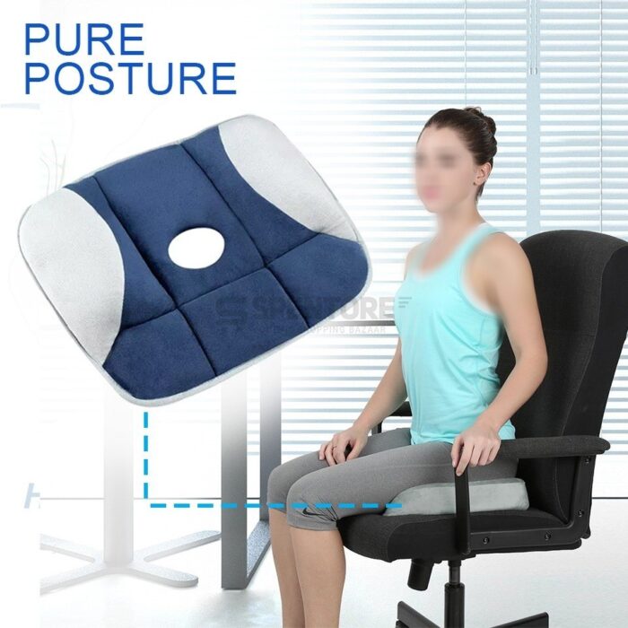 Pure Posture Memory Foam Seat Cushion For Relaxation Sciatica Sitting - Image 1