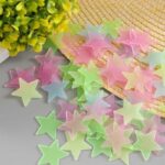 Pack Of 4 x 100 Pcs Glow In The Dark Stars Wall Stickers - Image 4
